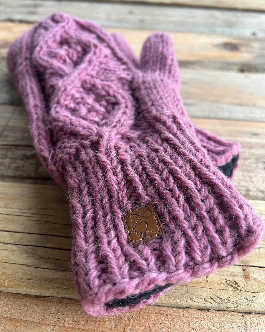 Cable Mittens - Fleece Lined