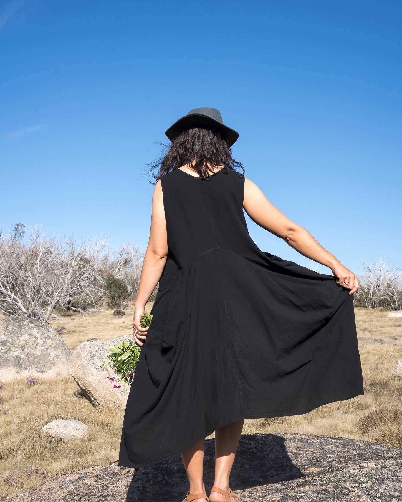 Black Emily Dress Back