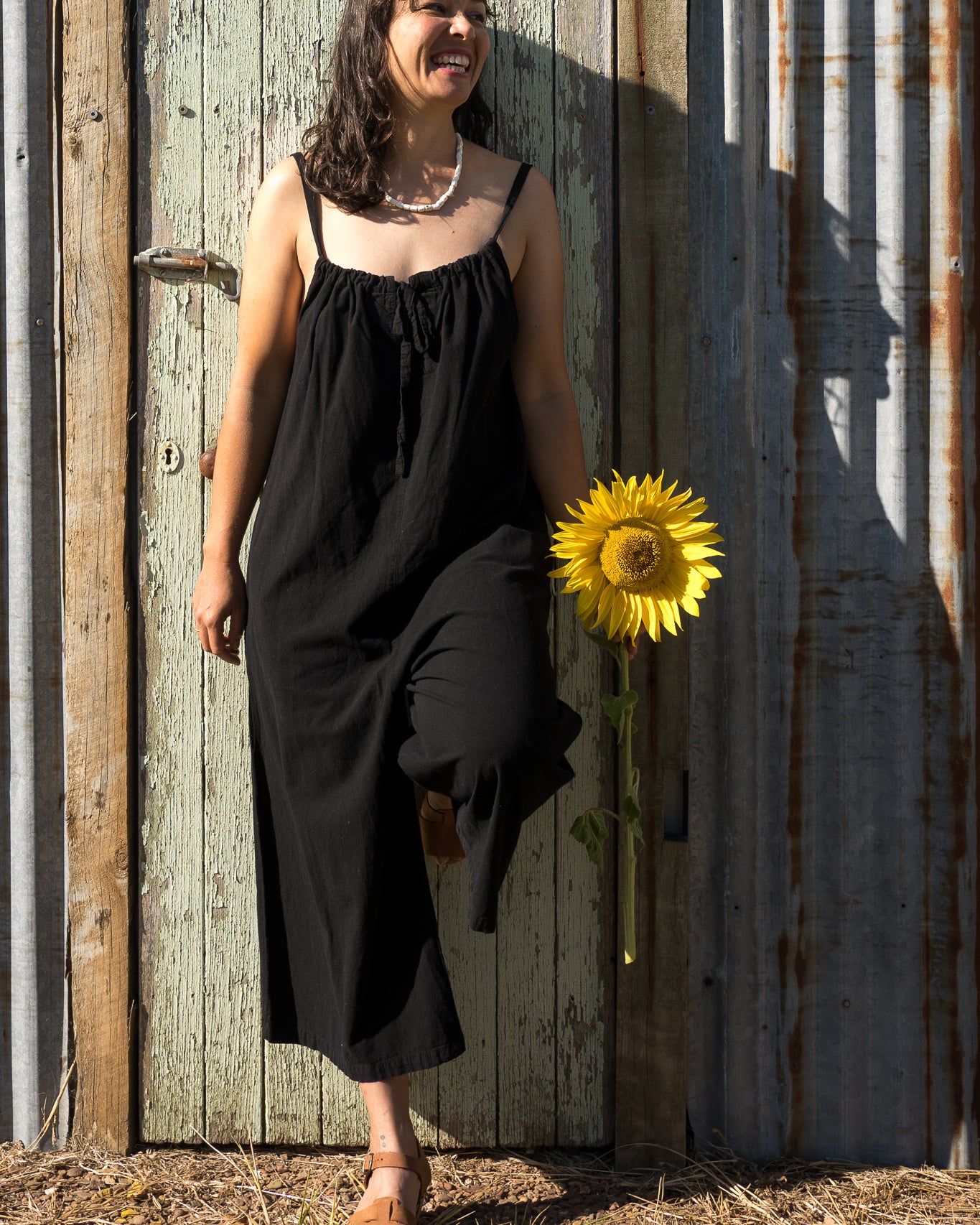 Black Strappy Romper 1