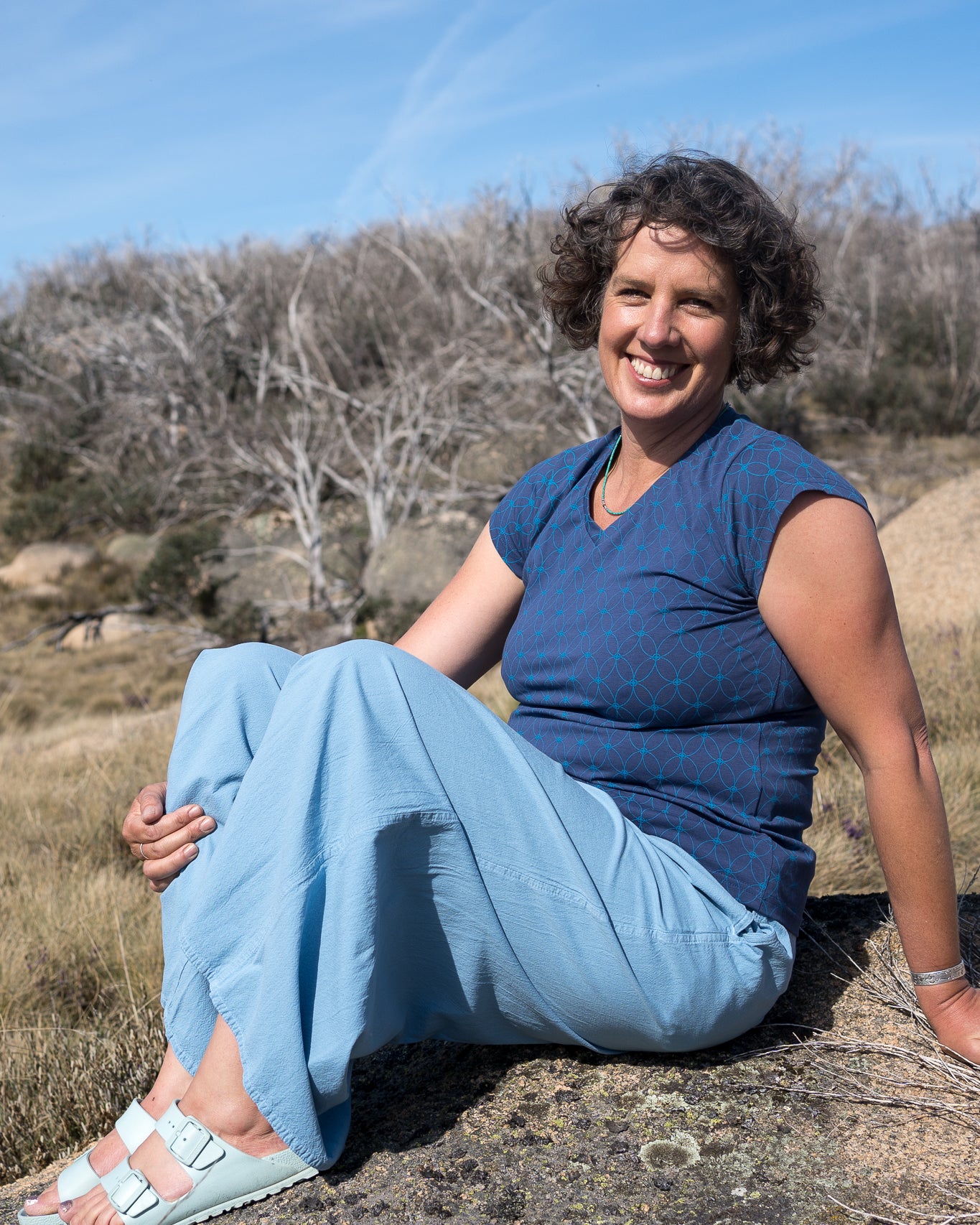 Cornflower Palazzo 2 Blue cap sleeve