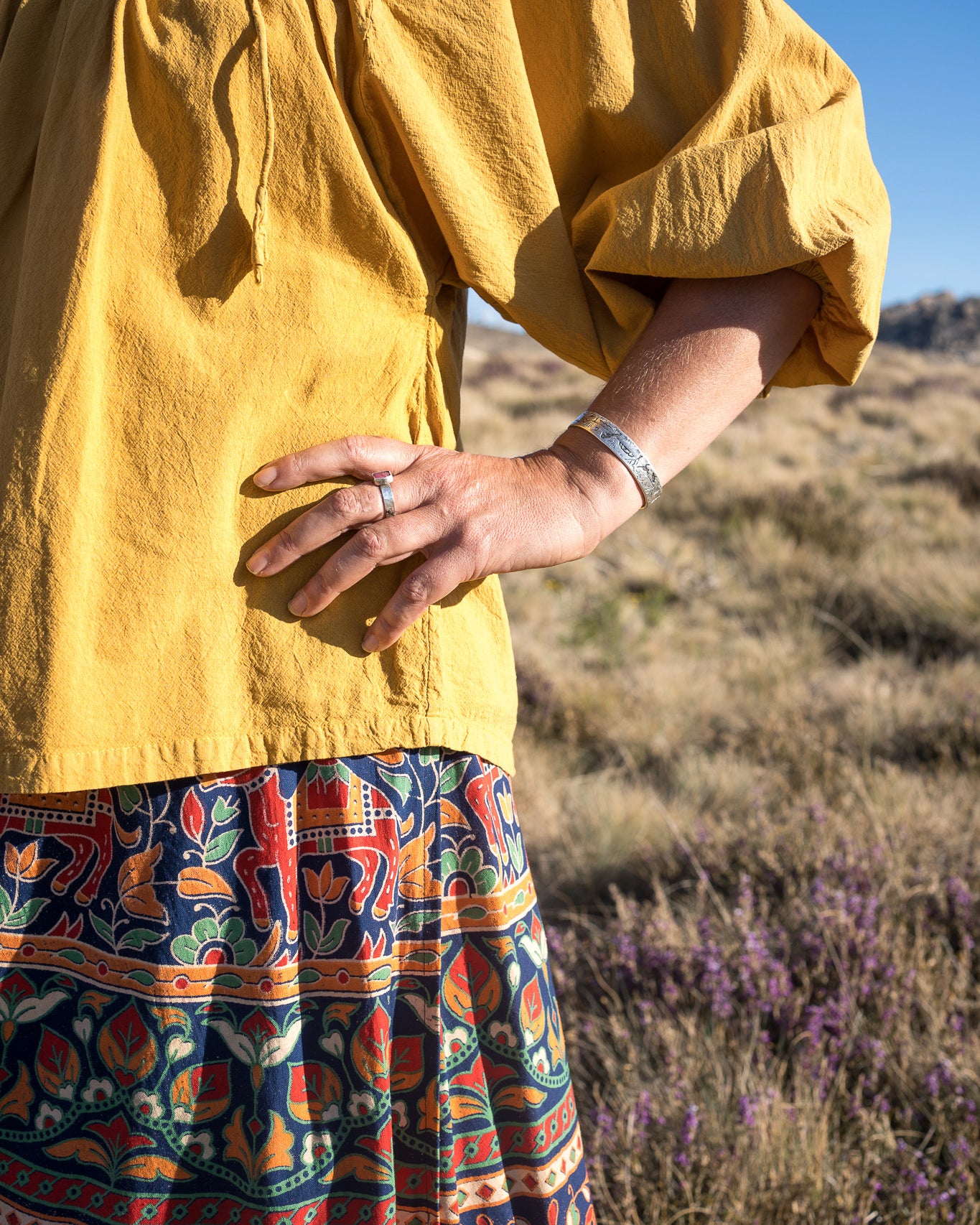 Gypsy Top Mustard Detail