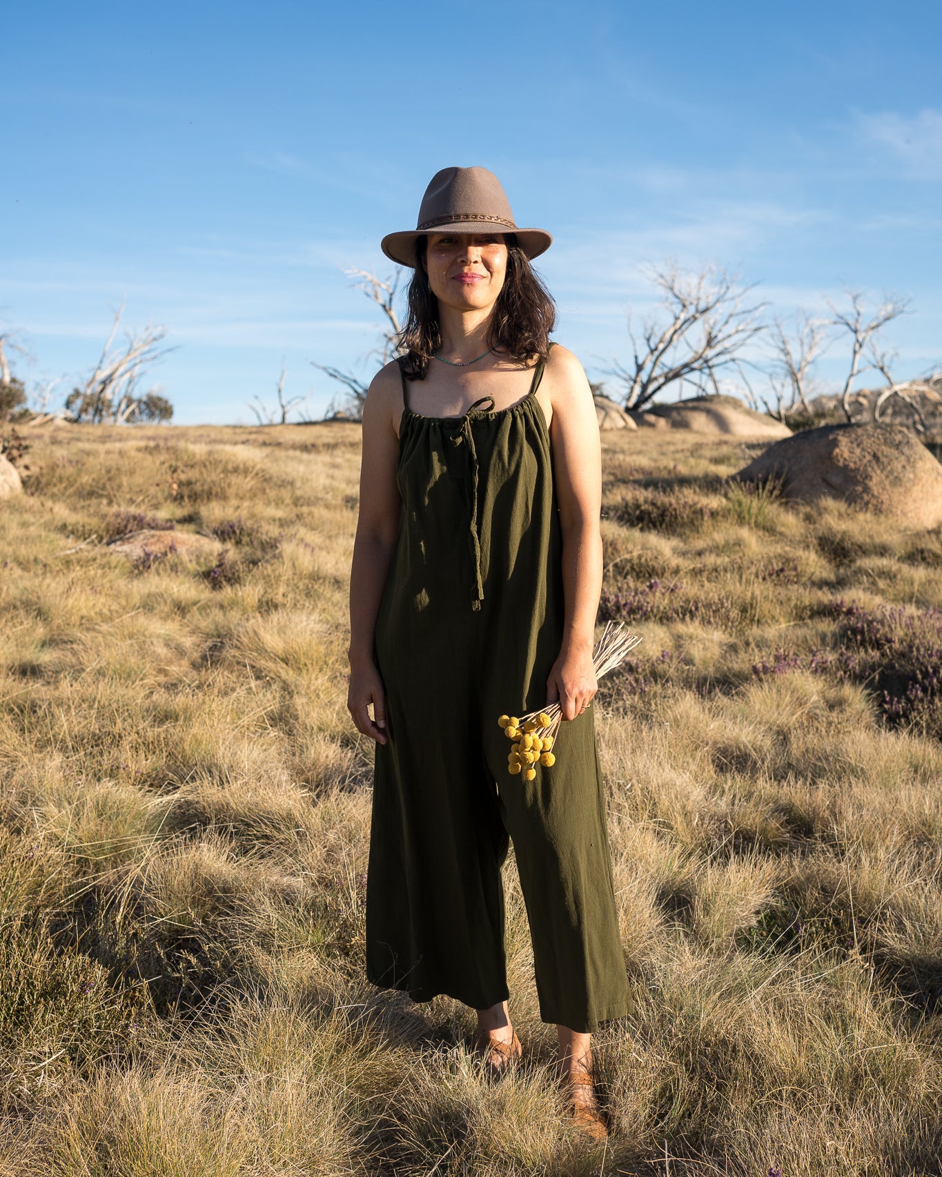 Khaki Strappy Romper 2