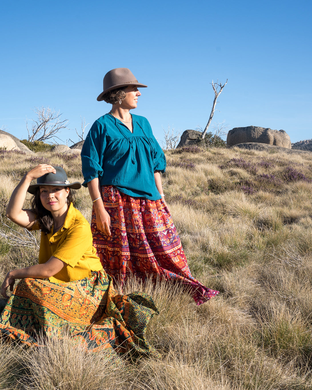 Pattern Skirts and Gypsy Tops