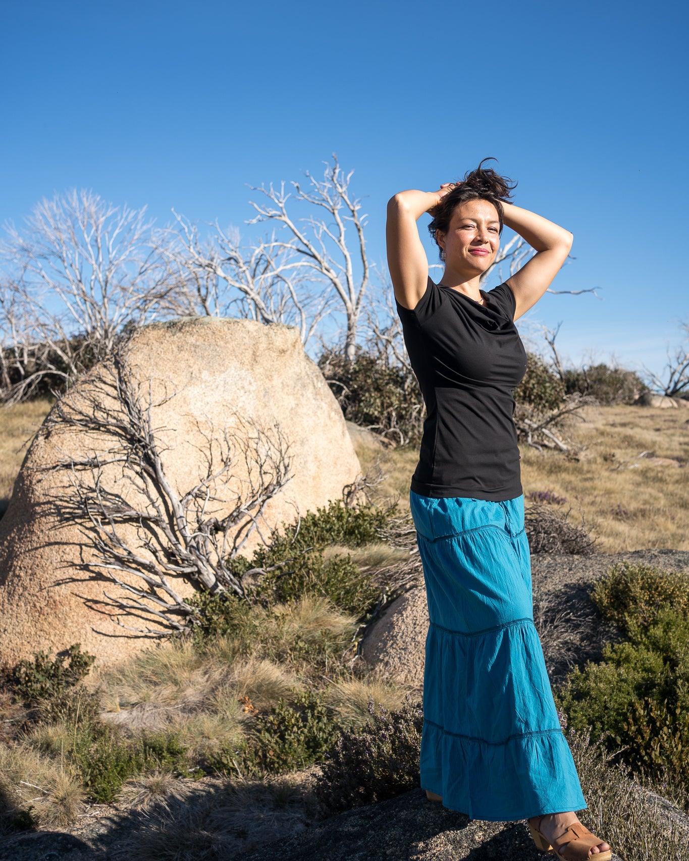 Ruffle Skirt  Blue 2