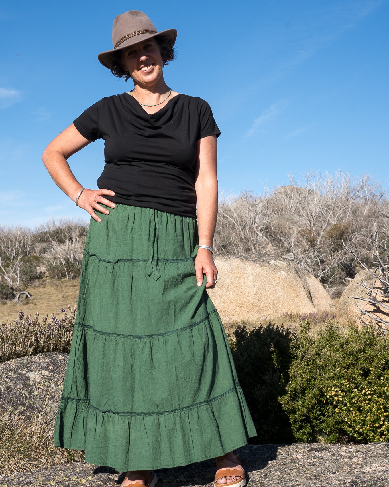 Ruffle Skirt Green 1