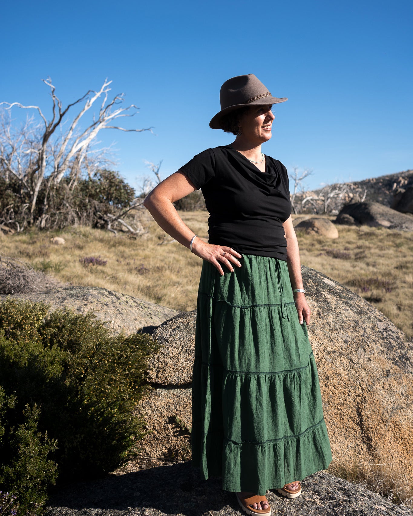 Ruffle Skirt Green 3