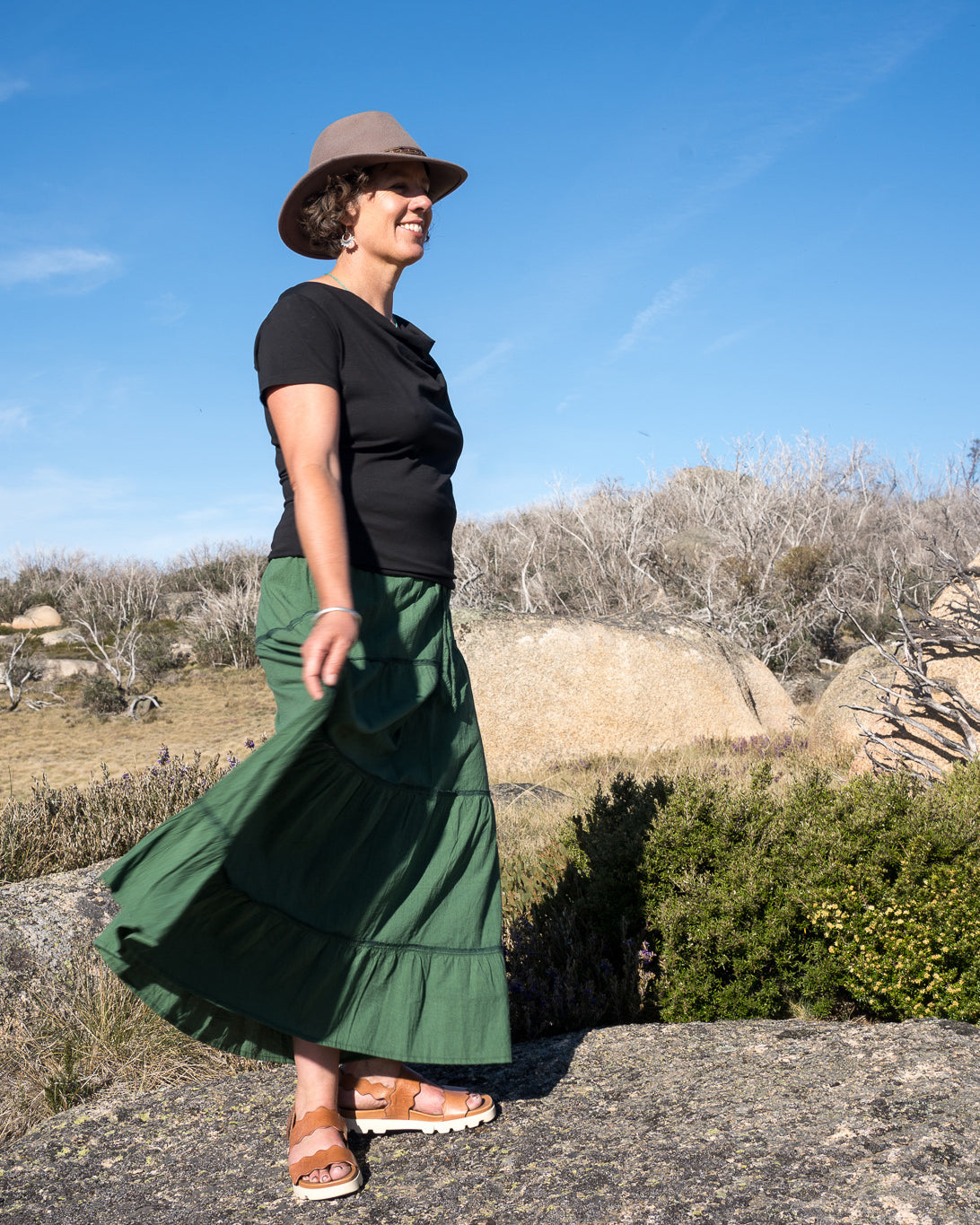 Ruffle Skirt Green 4