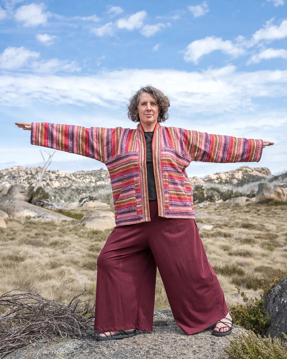 Sky Gypsies- Red Boxy Jacket