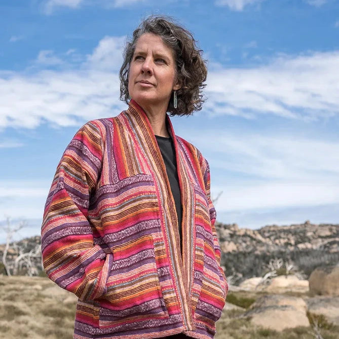 Sky Gypsies Red Boxy Jacket Close Up