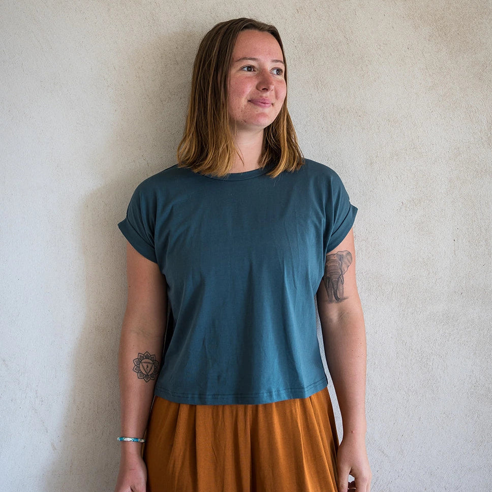 Sky Gypsies Denim Everyday Tee Close