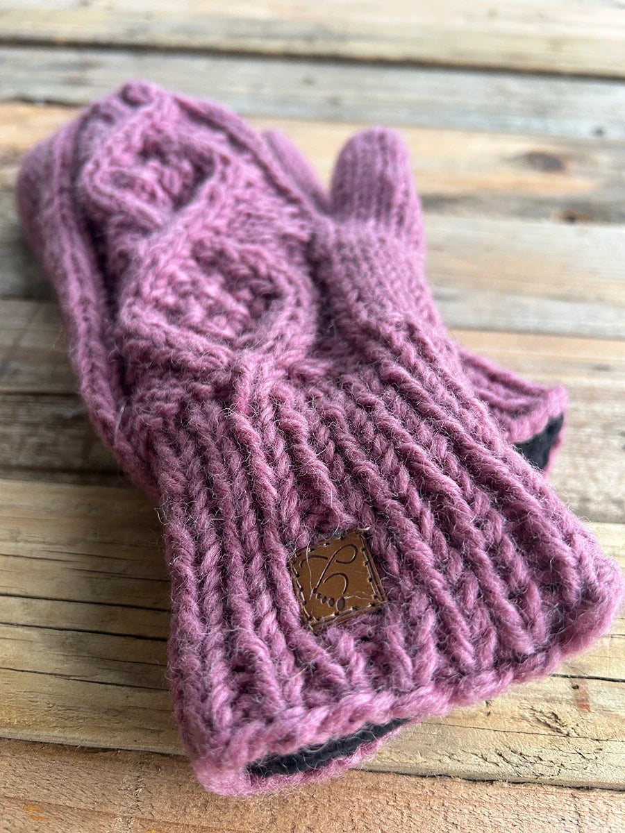 Cable Mittens - Fleece Lined