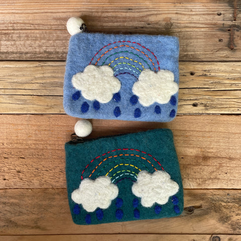 Rainbow - Small Felt Purse