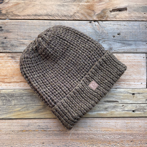 Rib Knit Merino Beanie - Taupe