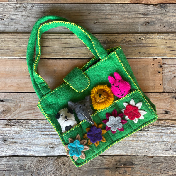 Large Felt Finger Puppet Bag