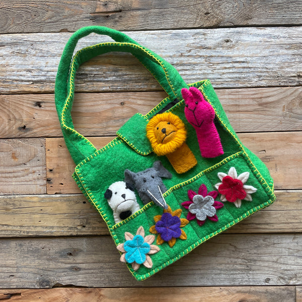 Large Felt Finger Puppet Bag