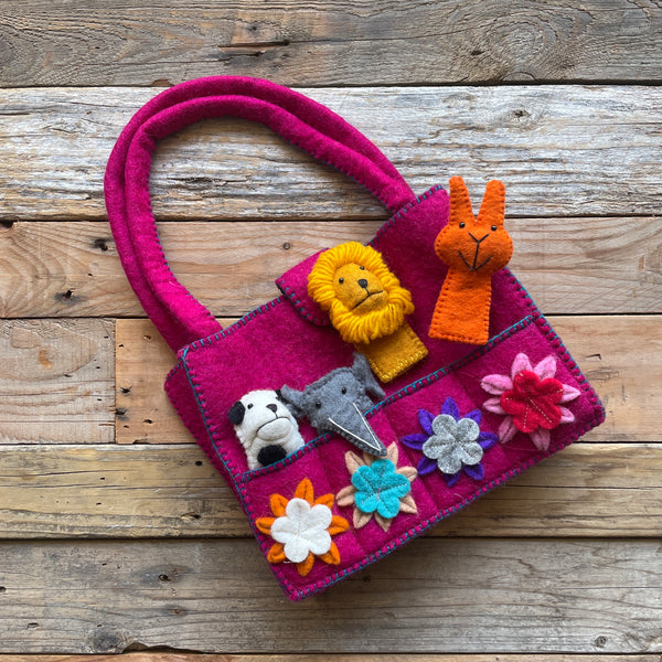 Large Felt Finger Puppet Bag