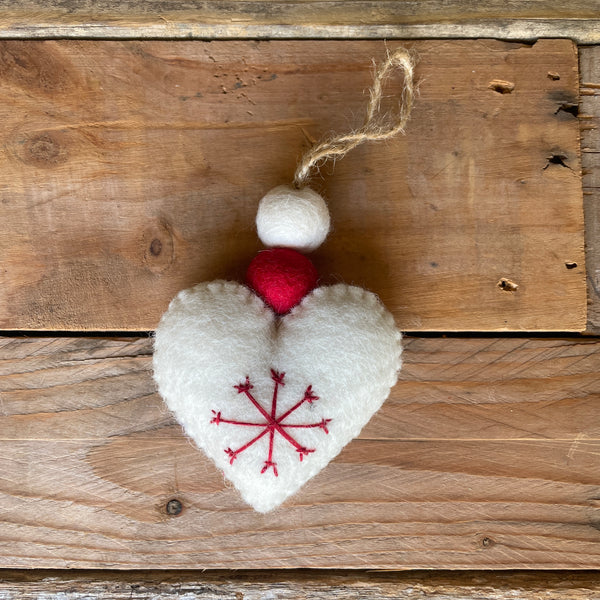 Christmas Hearts and Stars - Tree Decoration Set