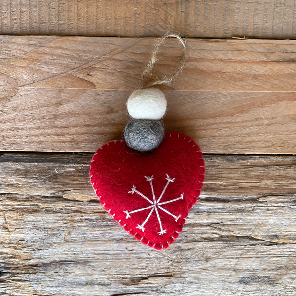 Christmas Hearts and Stars - Tree Decoration Set