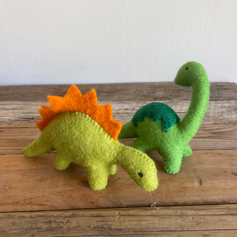 Two Green Dinosaurs