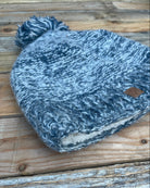 Sky Gypsies- Mohair Marle Pompom Beanie navy 1