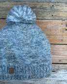 Sky Gypsies- Mohair Marle Pompom Beanie Silver Mist 2