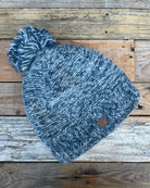 Sky Gypsies- Mohair Marle Pompom Beanie navy 3
