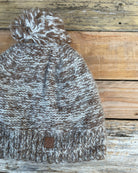 Sky Gypsies- Mohair Marl Pompom Beanie Hot Choc 2