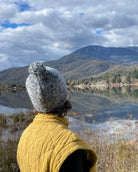 Mohair Marle Pompom beanie Behind