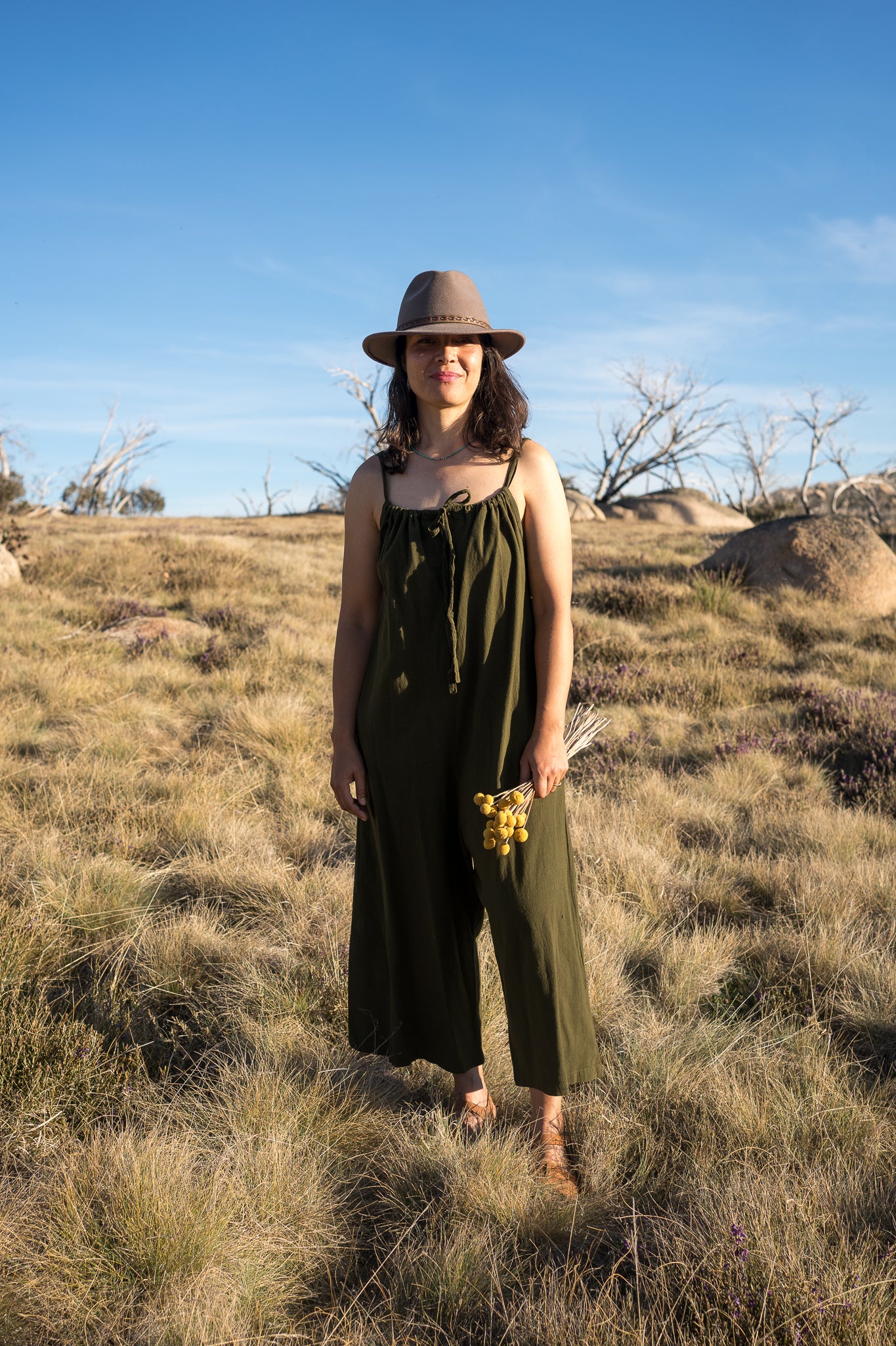 Khaki Strappy Romper 2