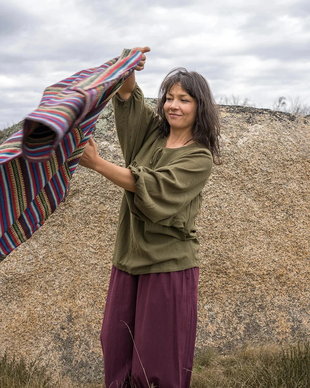 Boxy Jacket in Berry Slung