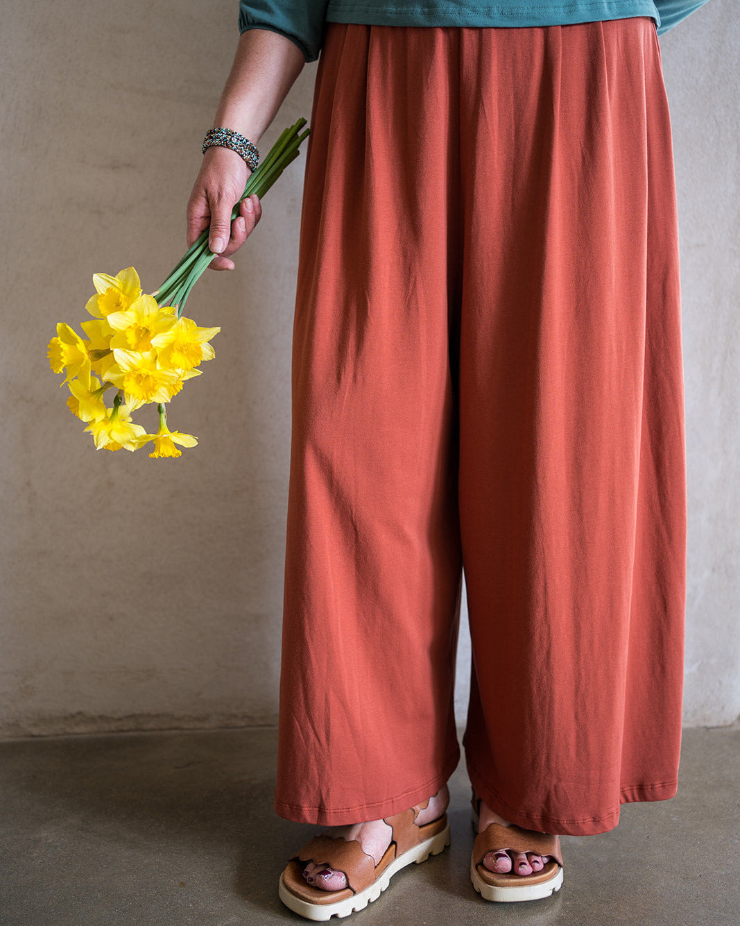SkyGypsies-Wide Leg Pants-Cinnamon