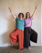 SkyGypsies-ZephyrPants-cinnamon spice yoga pose