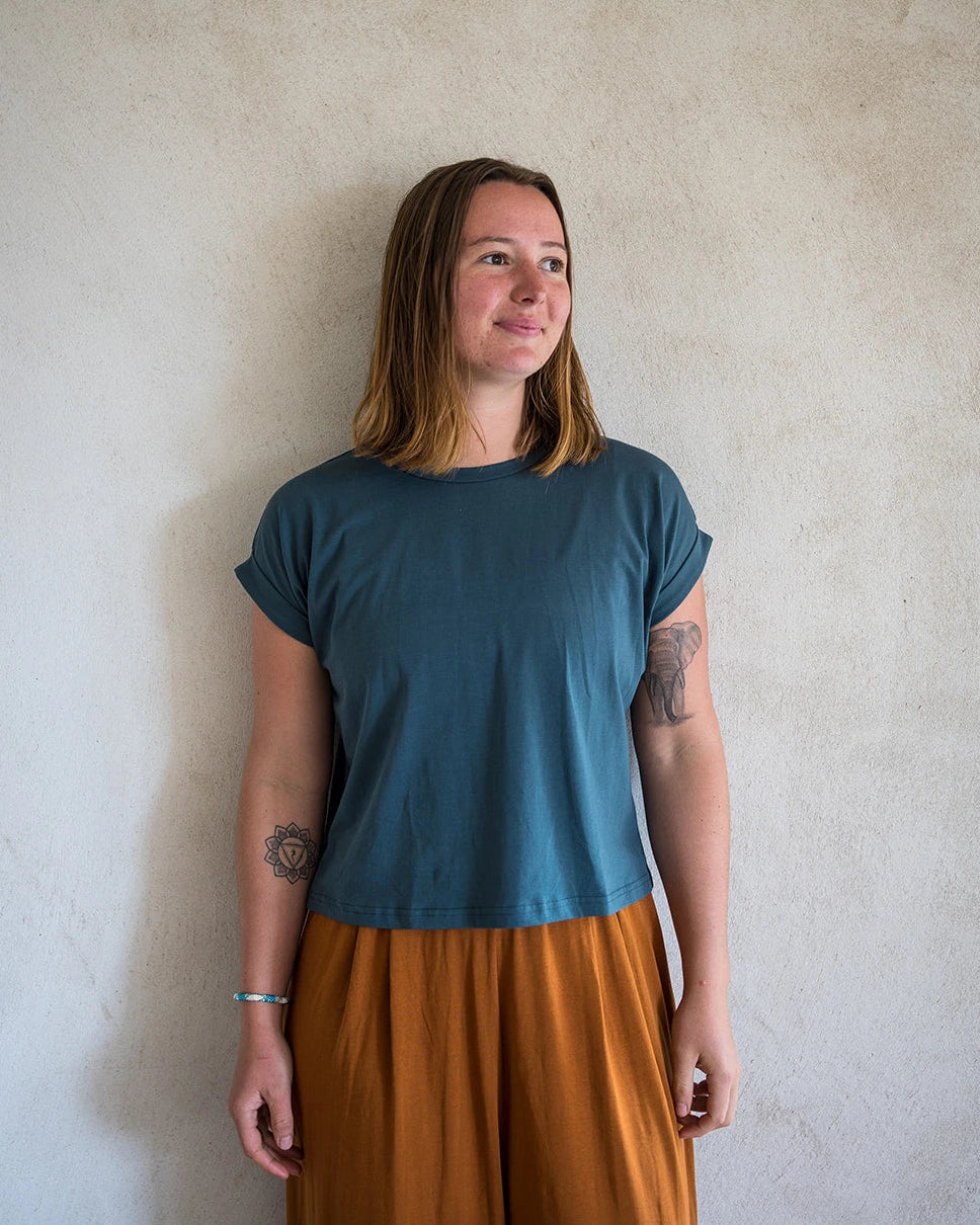 Sky Gypsies Denim Everyday Tee Close